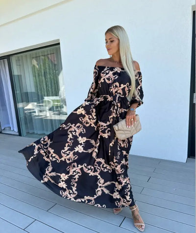 Karolina | Coastal Bloom Sukienka maxi