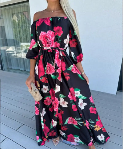 Karolina | Coastal Bloom Sukienka maxi